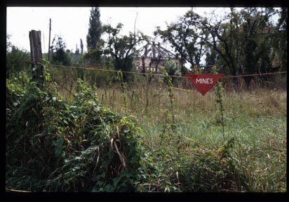 Landmines litter countryside