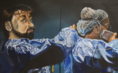Student painting shines a light on healthcare workers